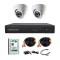 Комплект AHD видеонаблюдения на 2-е купольные камеры CoVi Security AHD-2D KIT + HDD 500 Гб-фото1-mini