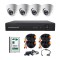 Комплект AHD видеонаблюдения на 4-е купольные камеры CoVi Security AHD-4D KIT + HDD 500 Гб-фото1-mini
