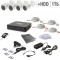 Комплект видеонаблюдения Tecsar AHD 4OUT + 1TБ HDD-фото1-mini